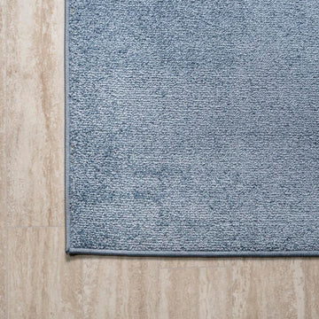 Haze Solid Low-pile Area Rug Classic Blue